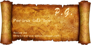 Perina Gábor névjegykártya